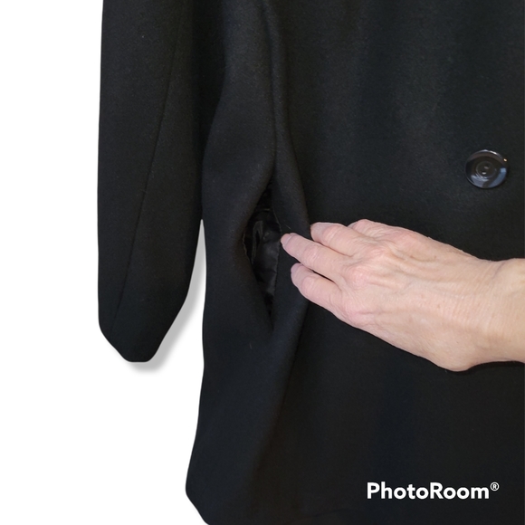 Stephanie Mathews Wool Coat Womens Size M/L 8/10 Fully Lined Wool Peacoat - Picture 5 of 16